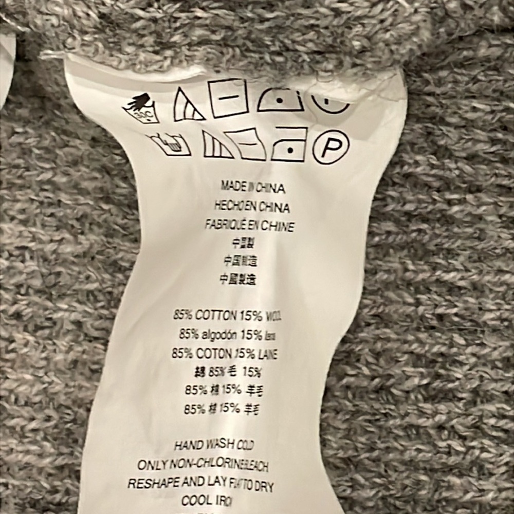 Michael Kors Grey Waffle Knit Sweater XL Cotton Wool Blend GUC Classic Designer - Picture 5 of 5